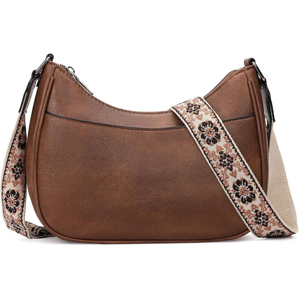 Women’s Vegan Leather Crossbody Bag with Adjustable Strap Lightweight